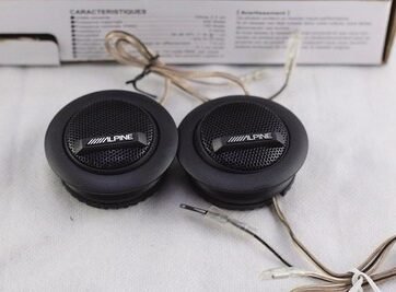 Alpine SPR-10TW 1-inch Dome Car Audio Component Tweeters Pair NEW SPR10TW 1"