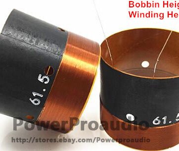 2 pcs replacement  Voice Coil  61.5mm woofer loudspeaker 8 Ohm