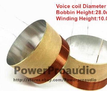 2 pcs replacement  Voice Coil 42.5mm woofer loudspeaker 8 Ohm