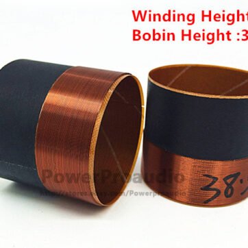 1pair 38.5mm fibber Glass  Bass voice coil Round wire 8ohm