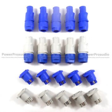20pcs PowerCON type A NAC3FCA + NAC3MPA-1 chassis housing plug panel adapter