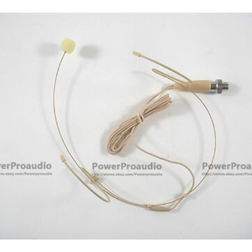 Beige Headset Microphone For MiPro Wireless Belpack Transmitter - 4pin Mini Lock