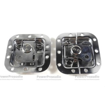 4 x  Chrome Small Butterfly Latches (Split Dish,Padlock) For ATA Road Cases