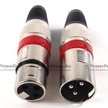 20PCS/LOT 3Pin Audio Microphone Cable Connector Male & Female MIC Red color