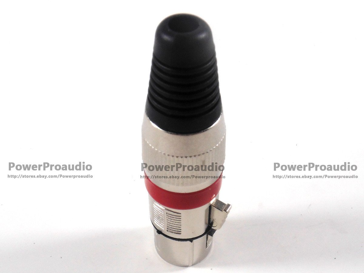 20PCS/LOT 3Pin Audio Microphone Cable Connector Male & Female MIC Red color - 图片 2