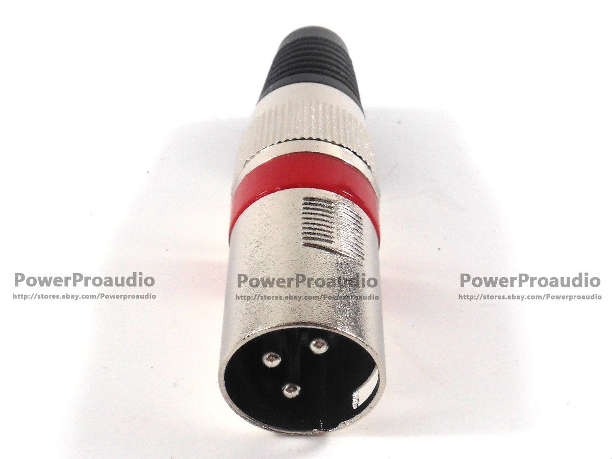 20PCS/LOT 3Pin Audio Microphone Cable Connector Male & Female MIC Red color - 图片 3