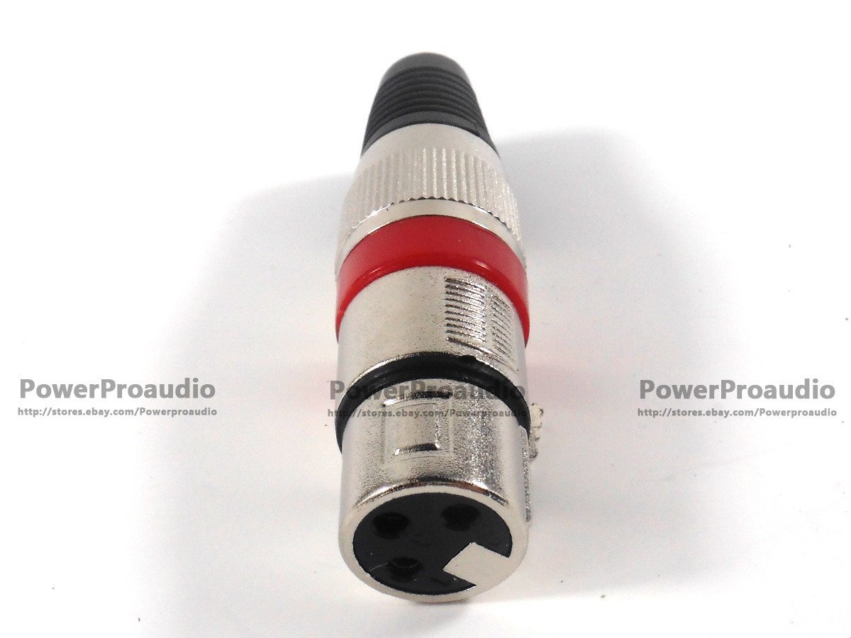 20PCS/LOT 3Pin Audio Microphone Cable Connector Male & Female MIC Red color - 图片 4