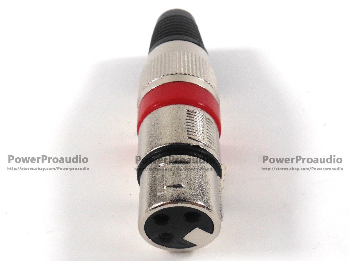 20PCS/LOT 3Pin Audio Microphone Cable Connector Male & Female MIC Red color - 图片 5