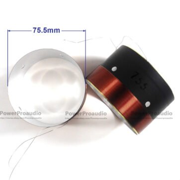 8pcs(4pair)  75.5mm White aluminum Bass voice coil Pure copper Round wire 8ohm