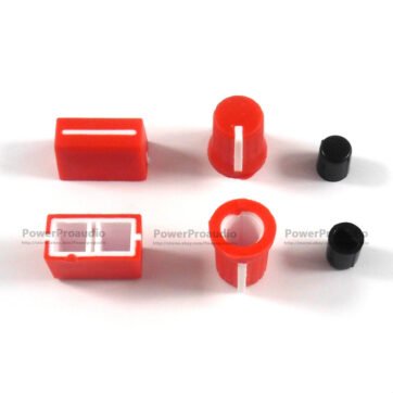 10CS Rotary Knob+10 PCS Fader Cap For Rane Mixer TTM 57 61 62 64 68 (Red)