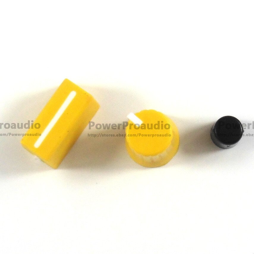 2CS Rotary Knob+2PCS Fader Cap For Rane Mixer TTM 57 61 62 64 68 (yellow ) - 图片 2