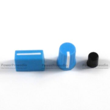 2pcs Rotary Knob+2PCS Fader Cap For Rane Mixer TTM 57 61 62 64 68 (Blue)