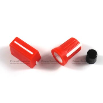 2CS Rotary Knob+2PCS Fader Cap For Rane Mixer TTM 57 61 62 64 68 (Red)