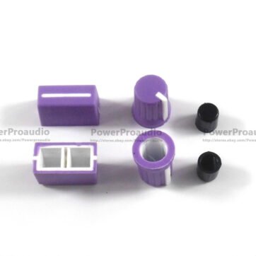 10PCS Rotary Knob+10PCS Fader Cap For Rane Mixer TTM 57 61 62 64 68 (Purple)