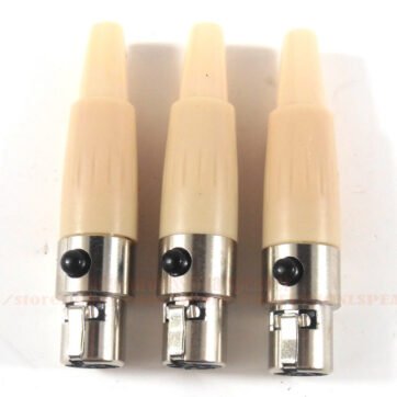 10 pcs DIY 4pin Stereo Screw Lock Connector for shure Microphone Spare Plug