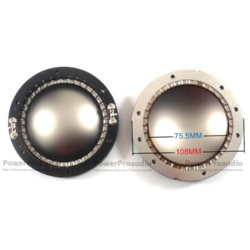 2pcs 75.5mm speaker High quality tweeters diaphragm voice coil 8 horn Flat wire