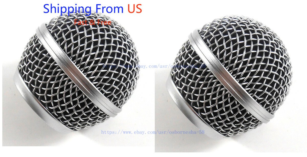 2pcs Microphone Grille Mesh Cover Replacement Fit For SM58SK SM58S Parts