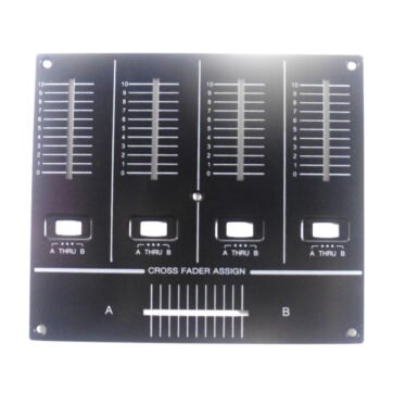 2pcs/lot DNB1155 Metal Control Panel Black Faceplate For Pioneer DJM-700-K