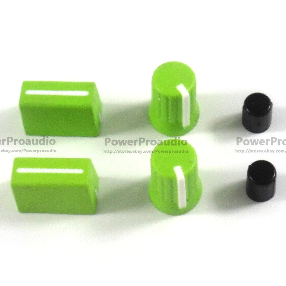 20PCS Rotary Knob+20PCS Fader Cap For Rane Mixer TTM 57 61 62 64 68(Dark Green)