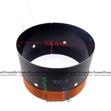 Voice Coil 100.8MM 8ohm Black Aluminum Round Copper wire