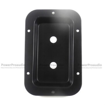 1pcs Black Metal Dual 1/4" Jack Plate for Speaker Cabinet