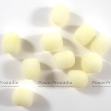 50pcs Mini Beige Foam Covers Windscreen Windshield for Beige Headset Microphone