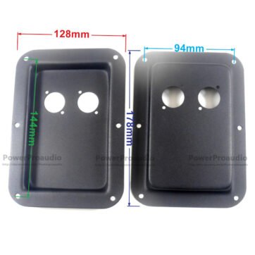 2 Pcs Large Blank Metal Speaker Jack Plates Dual SpeakOn NL8MPR, NL4MPR For JBL
