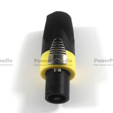 10pcs/lot 4-core speaker plug Speakon connector for Neutrik NL4FC Yellow Color