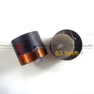 4PCS  63.5mm  Bass Repair Parts With Copper Wire Black Aluminium Former